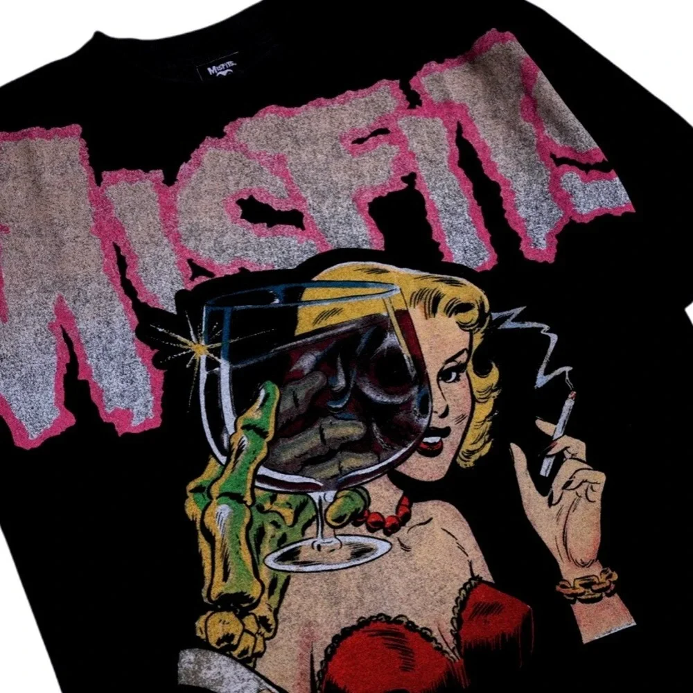 Civil Regime Die Die My Darling 199X Oversized Tee Vintage Black Misfits Graphic